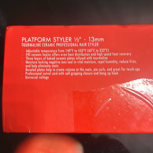 FHI HEAT Platform Pro Styling Tourmaline Hair Straightener Hair Types, 1/2 Inch - Picture 6 of 9